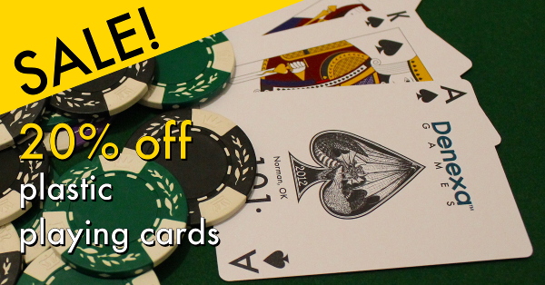 20% off playing cards